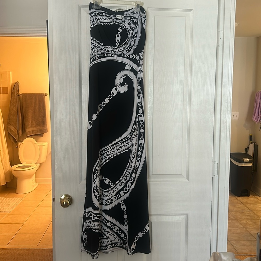White House Black Market Strapless Long Maxi Dress